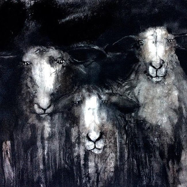 Heidi  Wickham - Three Sheep